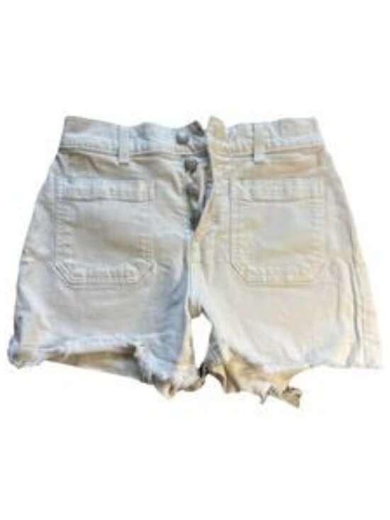 Pants - High rise denim Cut Off shorts white